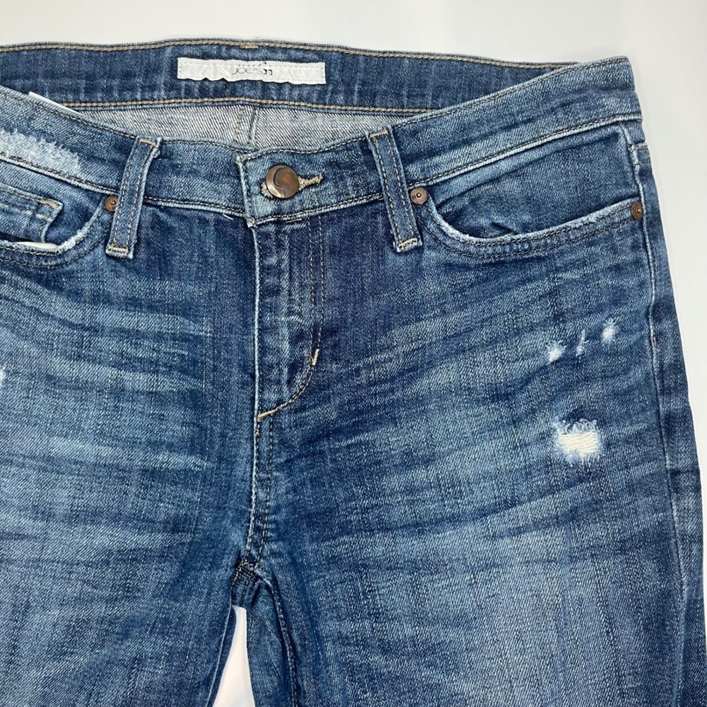 Joes Jeans Womens 28 Provocateur Bootcut Jeans Kates Wash Distressed Blue Denim